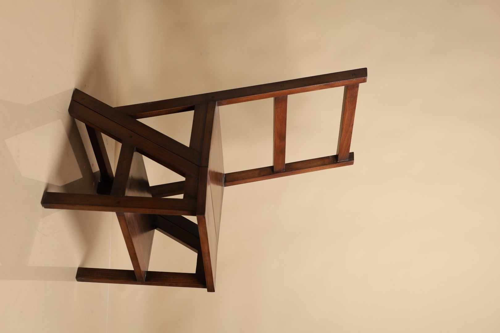 Redmoor step chair — a dark-stained folding library chair that converts into a set of steps